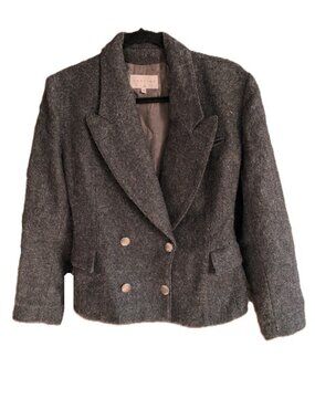 Vintage 90s  -00s Y2K boxy Vertigo Paris  Pour la Ville wool blend blazer jacket